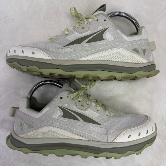 Altra Lone Peak 6 Women’s Trail Running Shoes – White/Green Size 8.5 - Picture 6 of 10